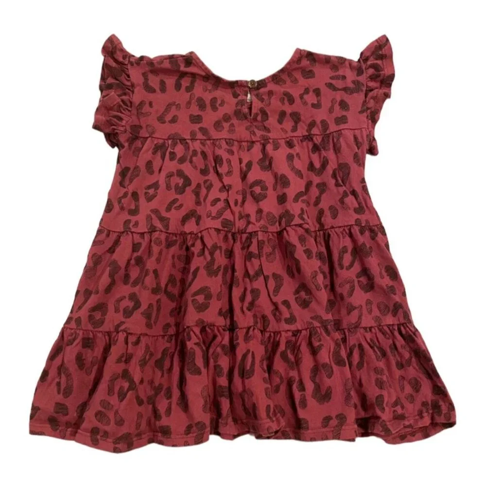 Art Class 3T Maroon Animal Print Twirl Dress